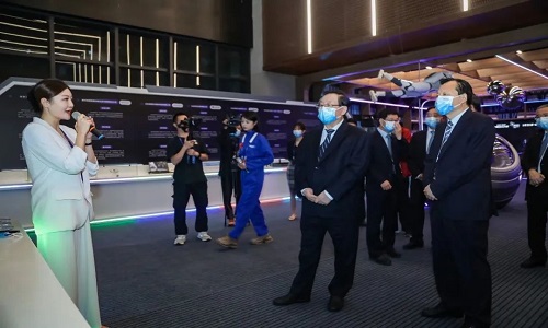 2023科幻大會(huì)｜熱烈歡迎中國(guó)科協(xié)萬鋼主席一行領(lǐng)導(dǎo)蒞臨參觀，指導(dǎo)時(shí)頻創(chuàng)新技術(shù)助力科技發(fā)展新未來！